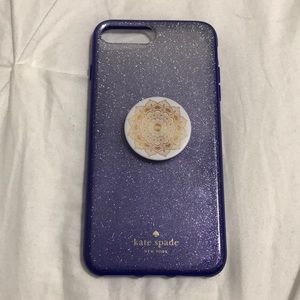 Kate Spade iPhone 7 Plus phone case and pop socket